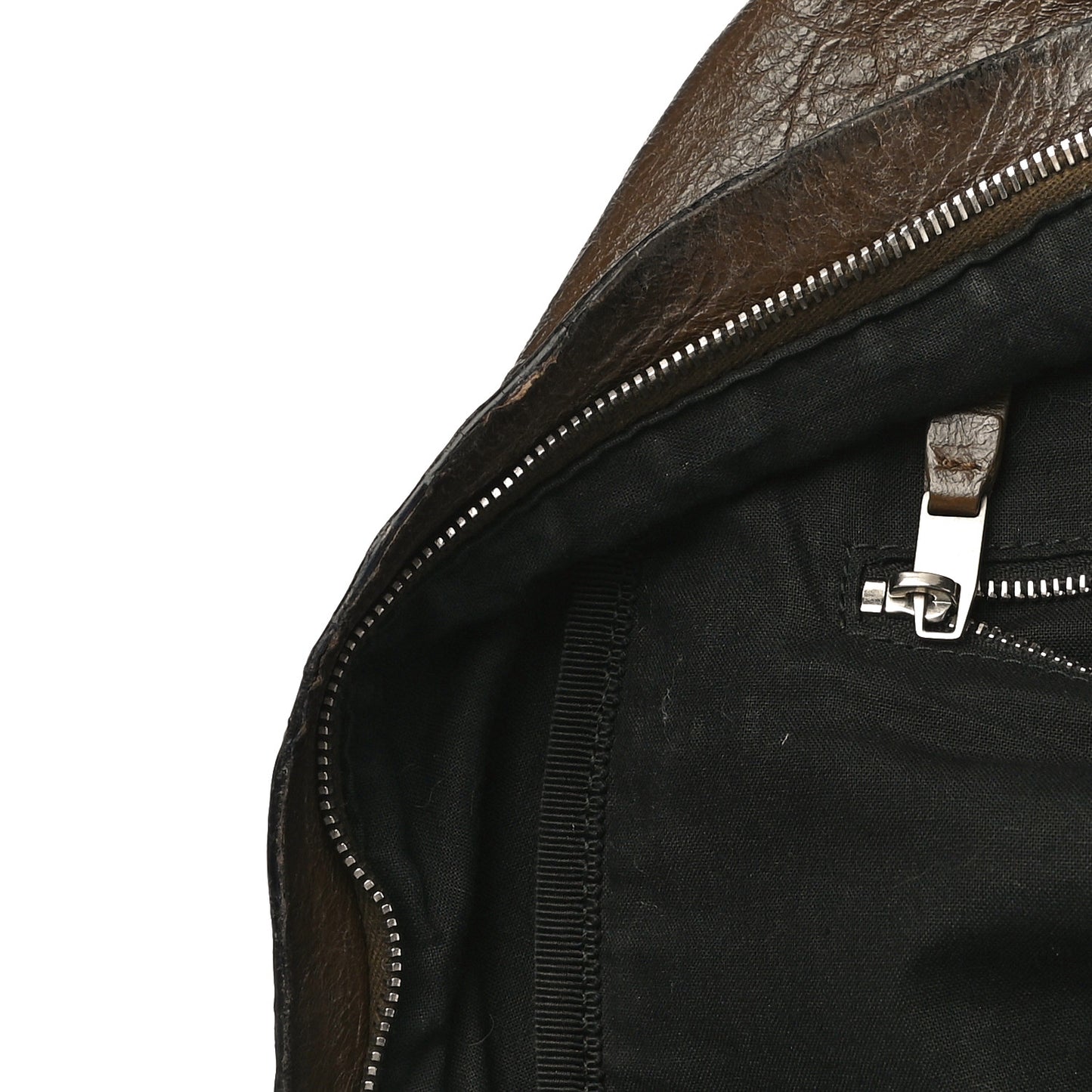 Agneau Classic Silver Hardware Backpack Brown