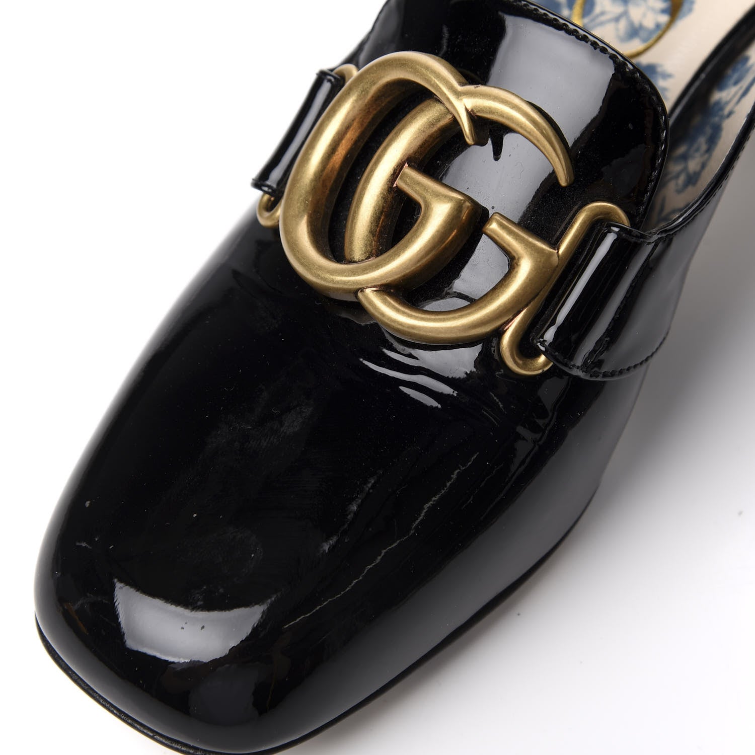 Gucci Vernice GG Victoire 55mm Loafer Pumps 38 Black 11 of 12