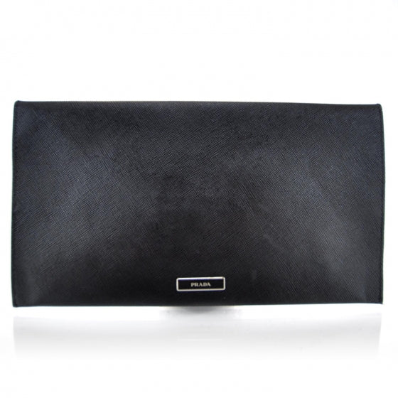 Prada Saffiano Envelope Clutch Nero Black 1 of 5