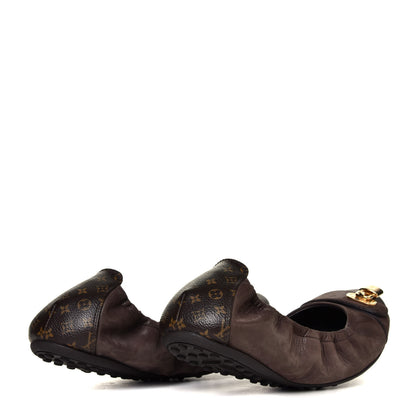 Louis Vuitton Iridescent Calfskin Monogram Lucky Ballerina Flats 41 Brown 6 of 14