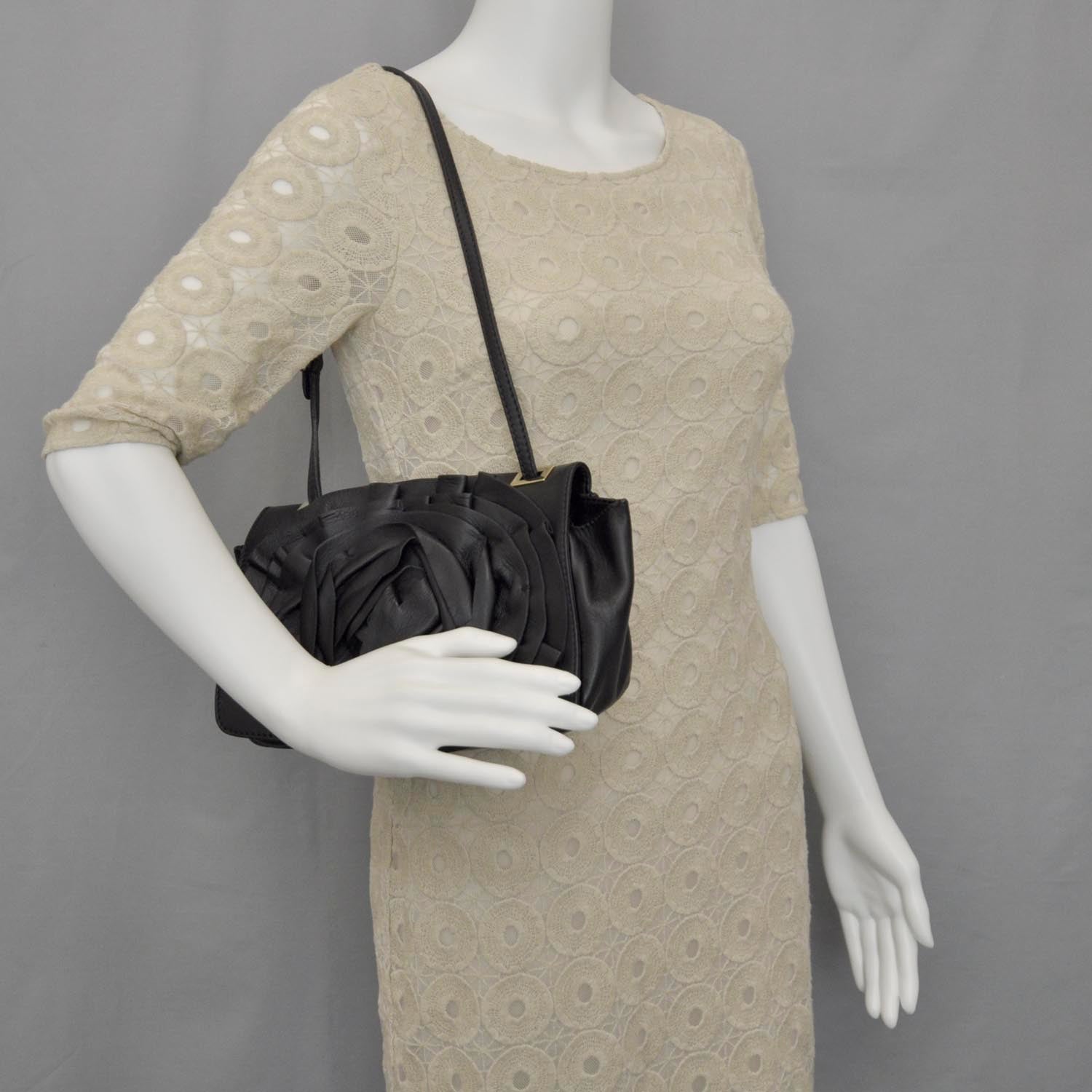 Valentino Garavani Rosette Evening Bag Black 2 of 11