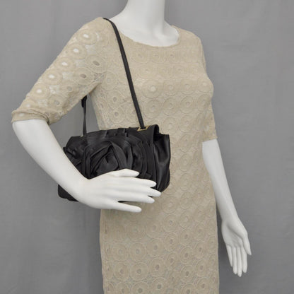 Valentino Garavani Rosette Evening Bag Black 2 of 11