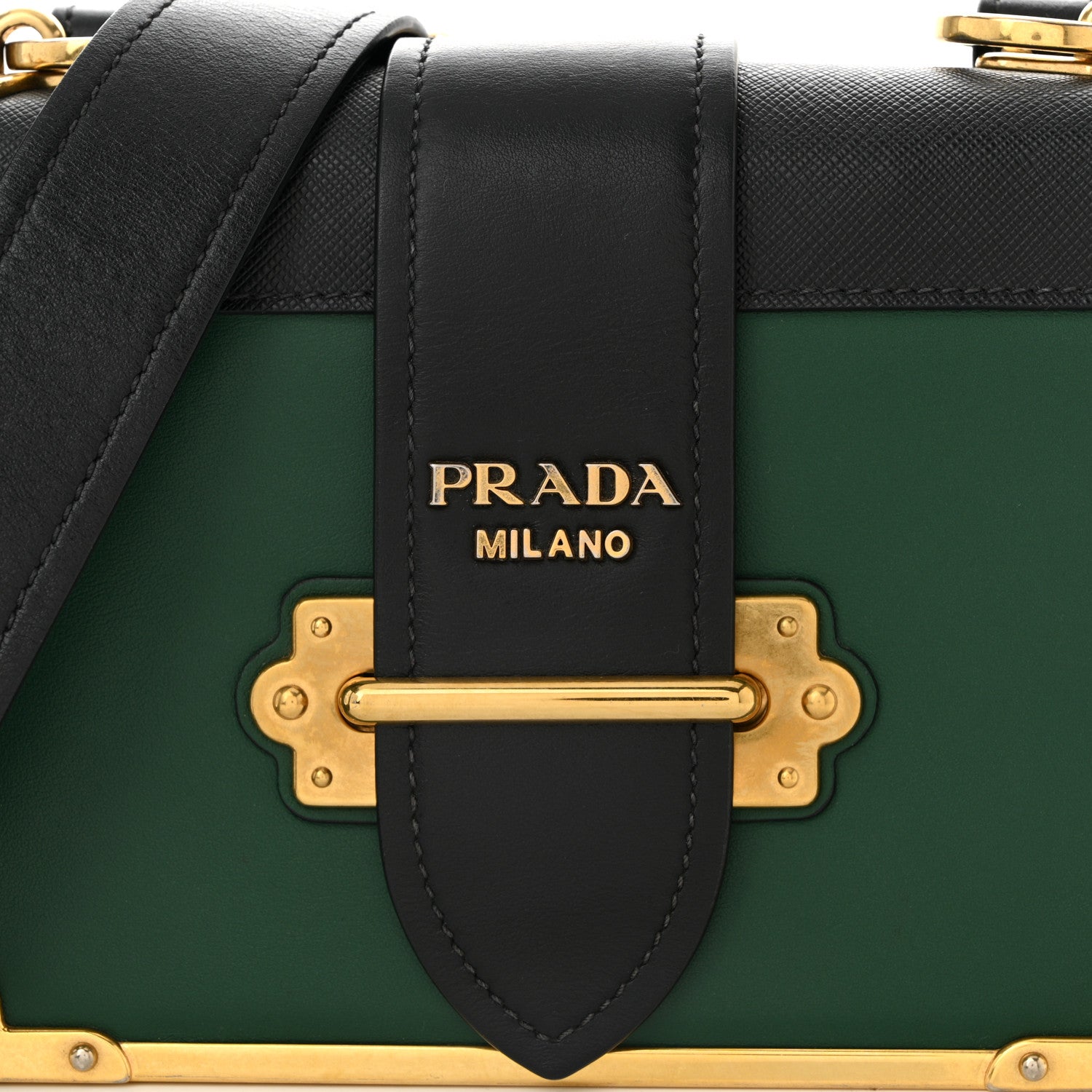 Prada City Calf Saffiano Cahier Bag Biliardo Black 7 of 9