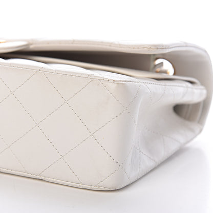 Chanel Lambskin Quilted Medium Double Flap White 12 of 17