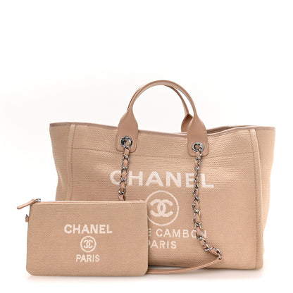 Chanel Mixed Fibers Medium Deauville Tote Beige 3 of 11