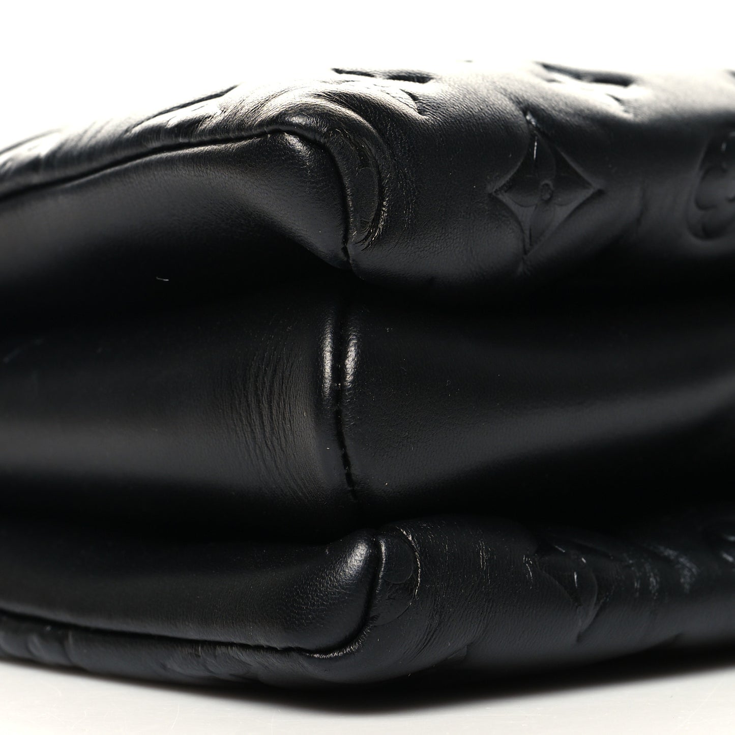 Lambskin Embossed Monogram Coussin PM Black