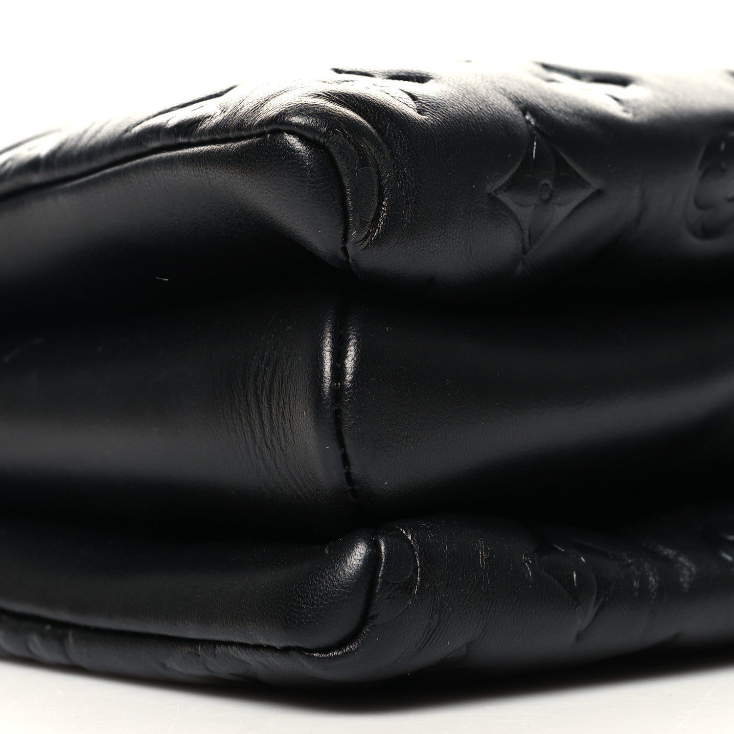 Louis Vuitton Lambskin Embossed Monogram Coussin PM Black 10 of 11