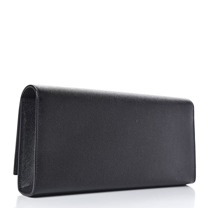 Saint Laurent Grain De Poudre Monogram Cassandre Clutch Black 3 of 9