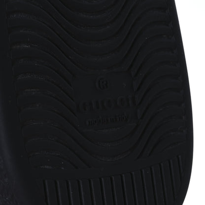 Gucci Miro Soft Calfskin Laminated Ayers Web Bee Embroidered Mens Ace Sneakers 9.5 Black Red Flame Night 7 of 9