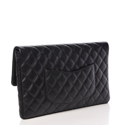 Chanel Caviar Quilted Flap Clutch Black 3 of 9
