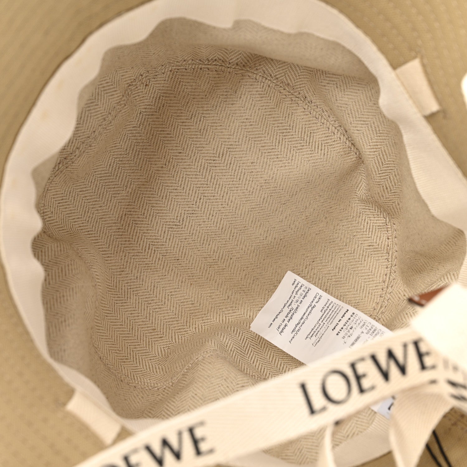 Loewe Canvas Fisherman Bucket Hat 60 Sand 7 of 9