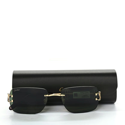 Cartier Signature C De Cartier Sunglasses Gold Green 2 of 8