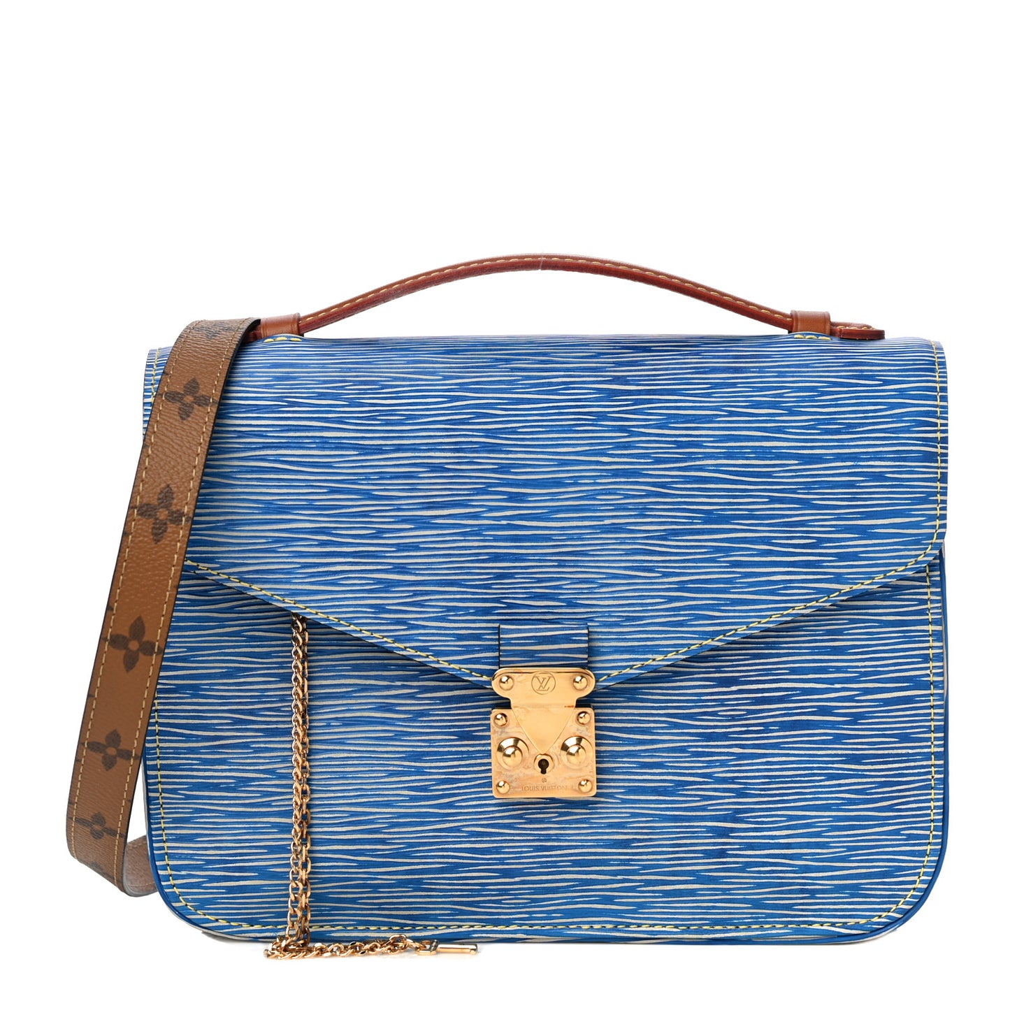Epi Reverse Monogram Pochette Metis Denim Light