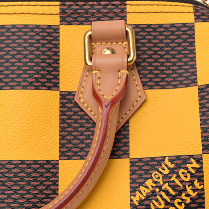 Louis Vuitton Damier Pop Speedy Bandouliere 25 Jaune Mat 10 of 11