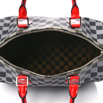 Louis Vuitton Damier Speedy Bandouliere 30 Black White 5 of 10