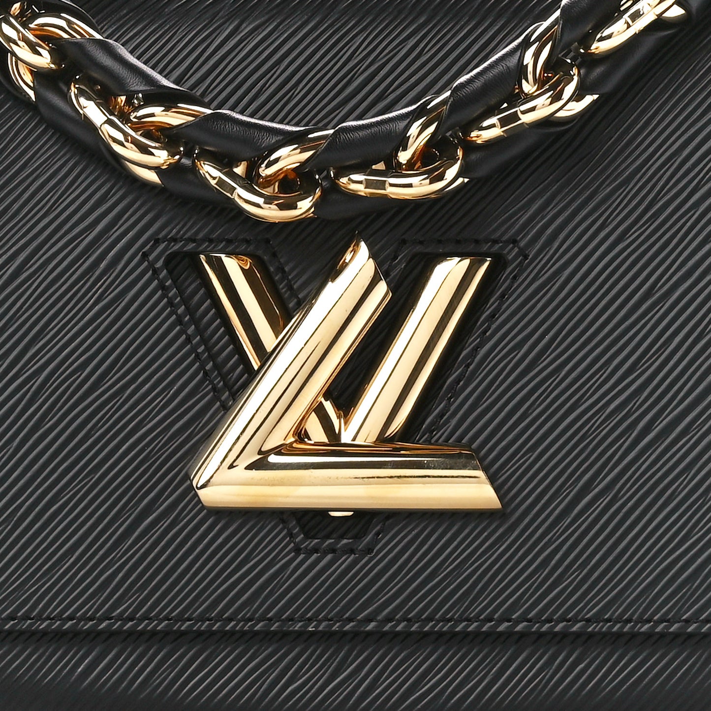 Epi Twist Braided Strap Shoulder Bag MM Black