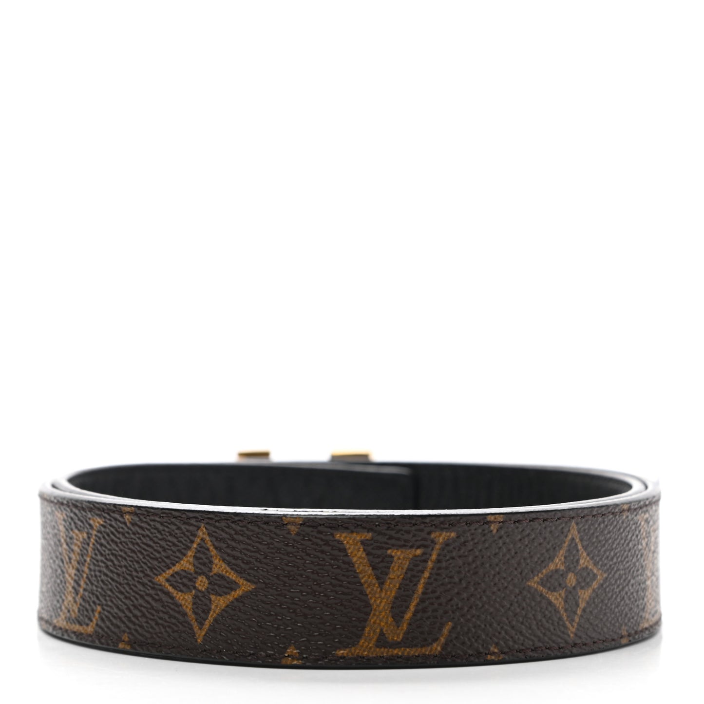 Calfskin Monogram 30mm LV Initiales Reversible Belt 80 32 Black