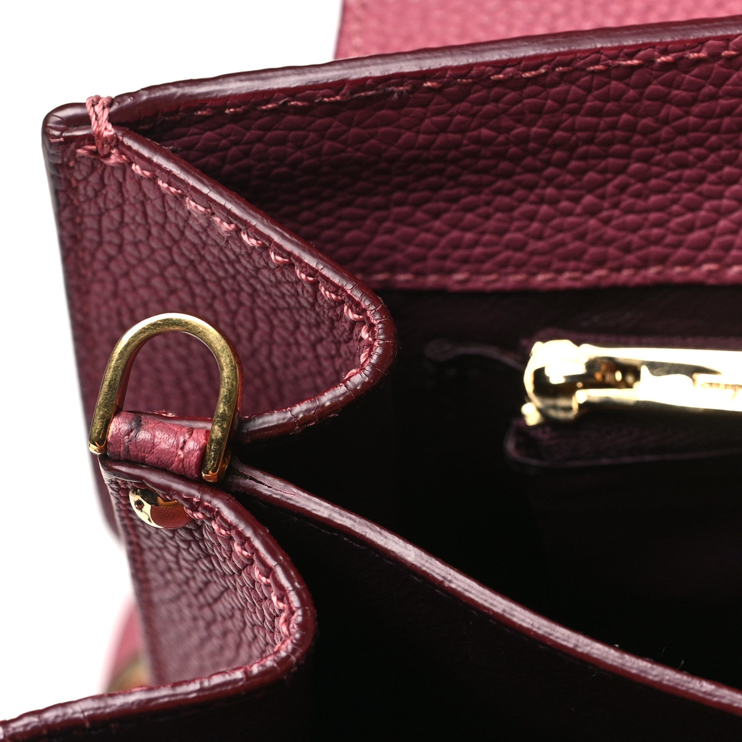 Salvatore Ferragamo Calfskin Lotty Satchel Griotte 12 of 12