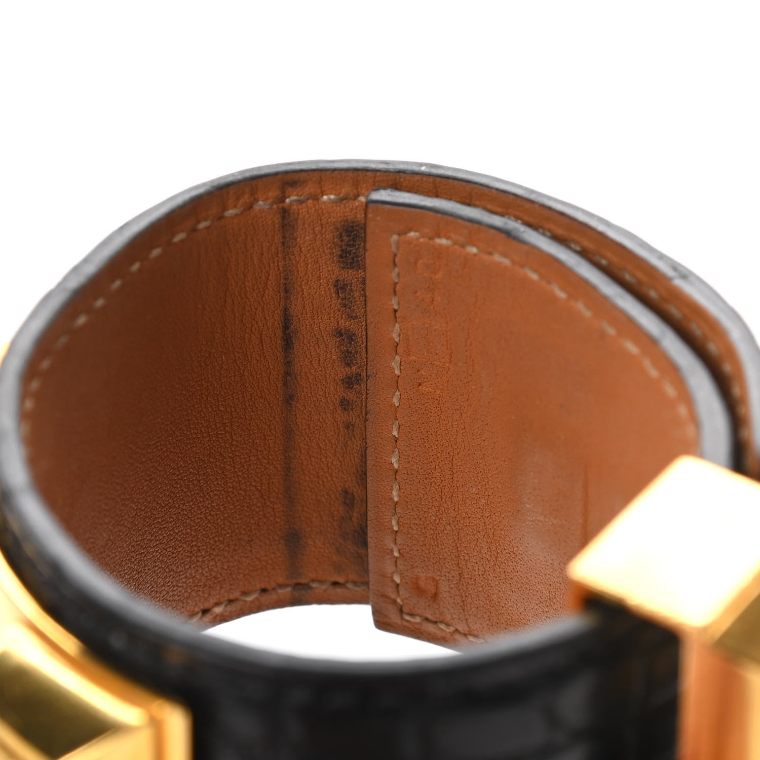 Hermes Shiny Alligator Collier de Chien CDC Bracelet S Black 6 of 6