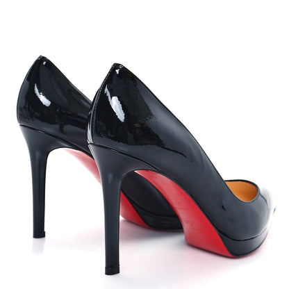 Christian Louboutin Patent Pigalle Plato 100 Pumps 37.5 Black 5 of 9