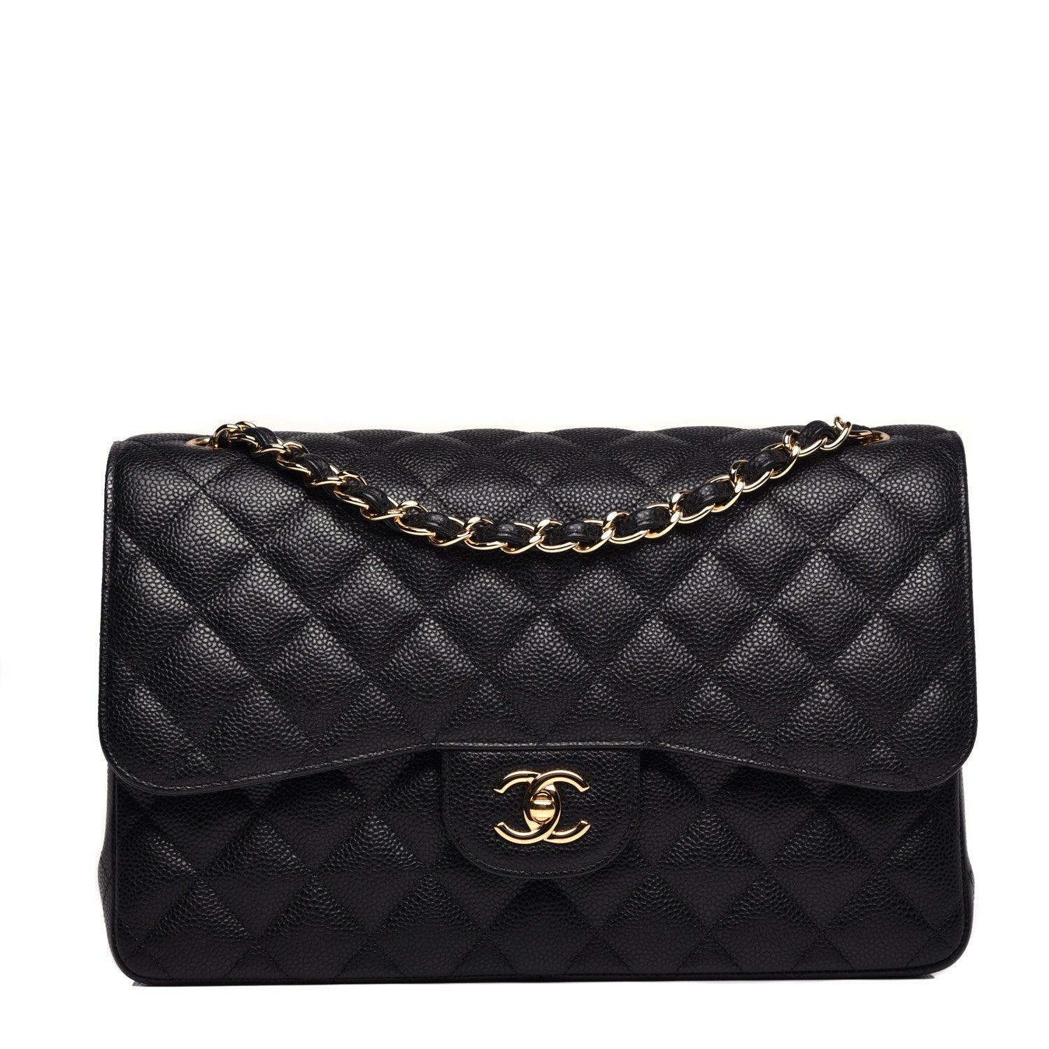 Chanel Caviar Quilted Jumbo Double Flap Black 1 of 10