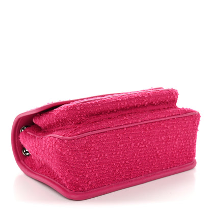 Saint Laurent Boucle Tweed Monogram Baby Niki Chain Satchel Pink 4 of 11