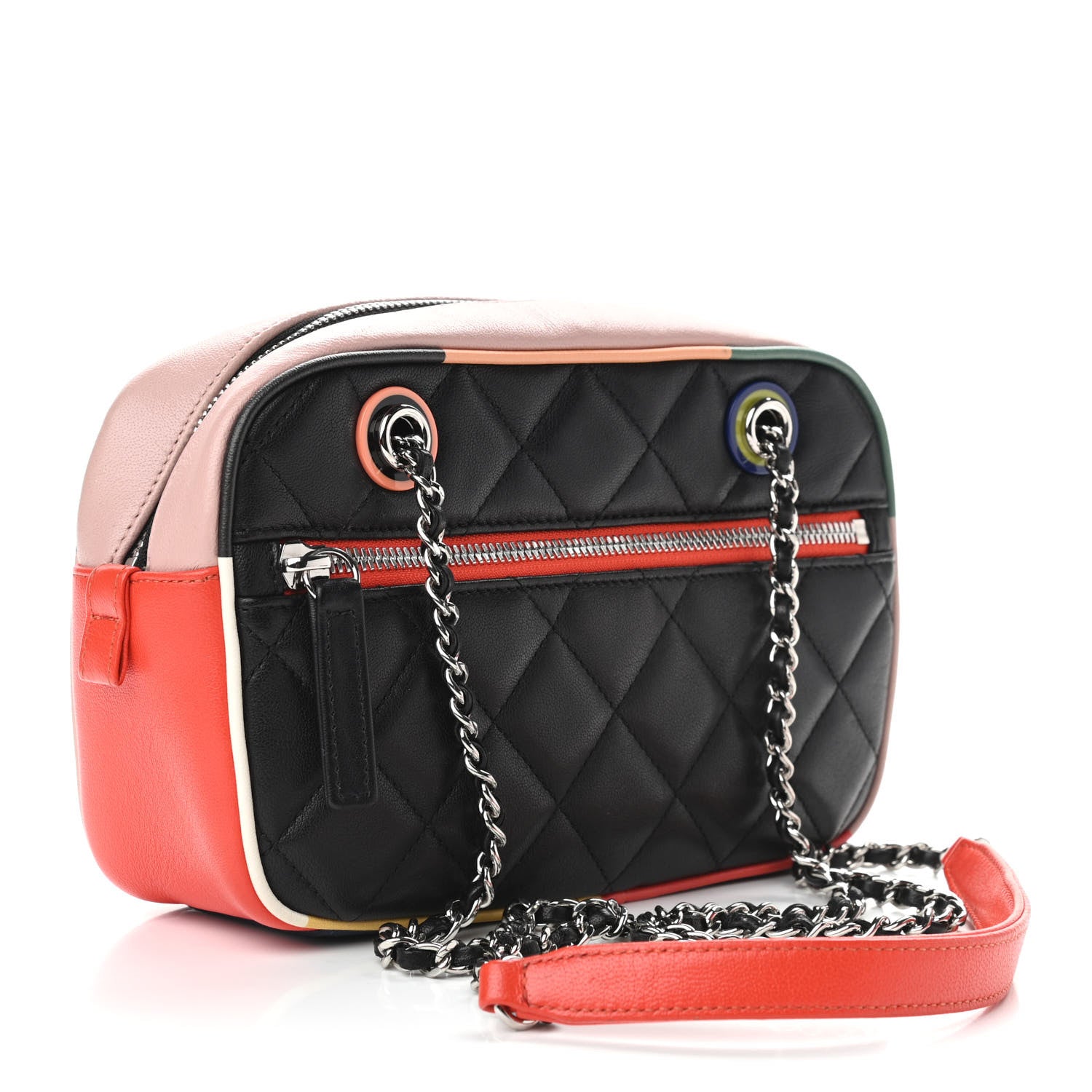 Chanel Calfskin Quilted Cuba Camera Bag Black Multicolor 3 of 10