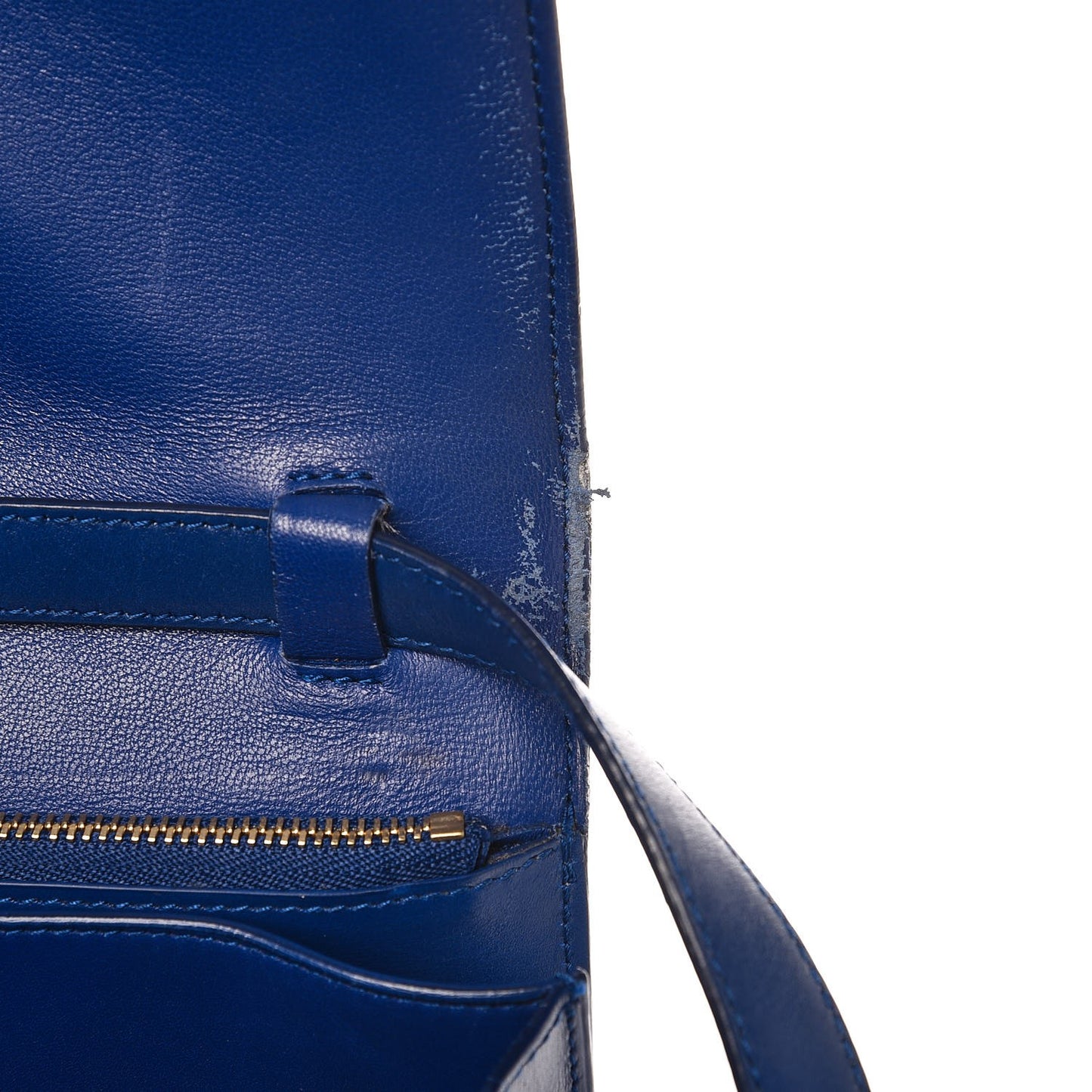 Box Calfskin Medium Classic Box Flap Bag Indigo