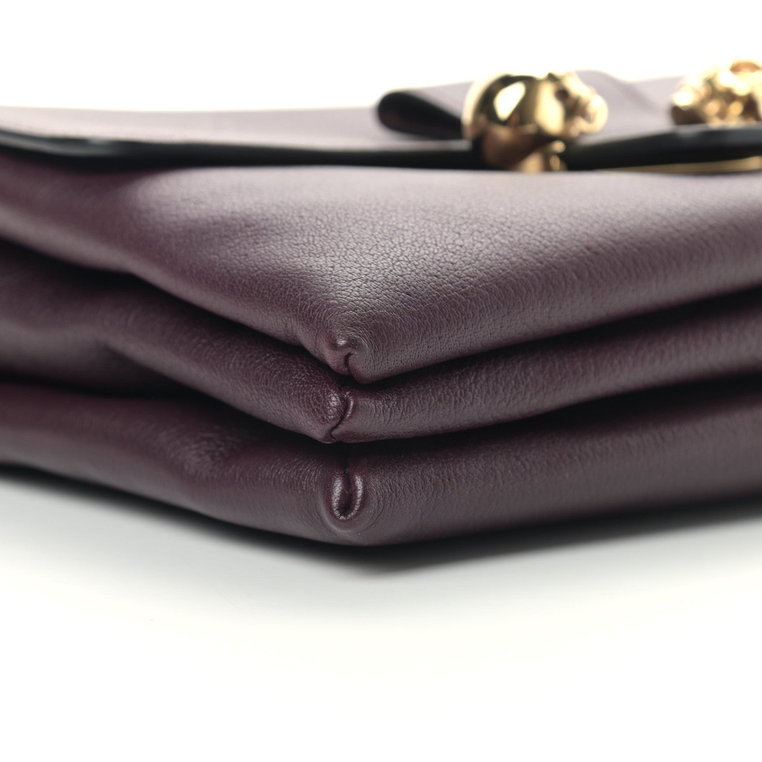 Alexander McQueen Calfskin Small Twin Skull Chain Crossbody Purple 8 of 9