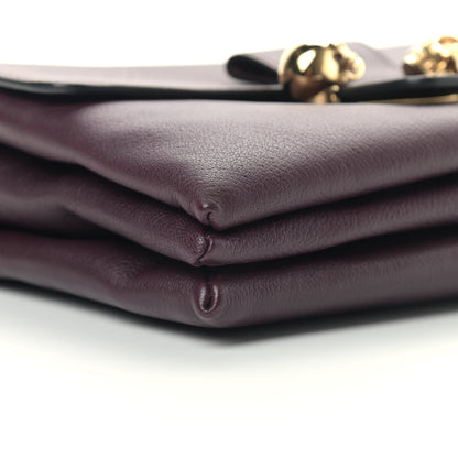 Alexander McQueen Calfskin Small Twin Skull Chain Crossbody Purple 8 of 9