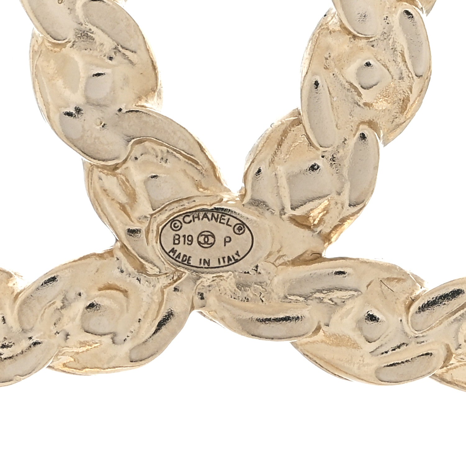 Chanel Crystal Round CC Brooch Gold 3 of 3