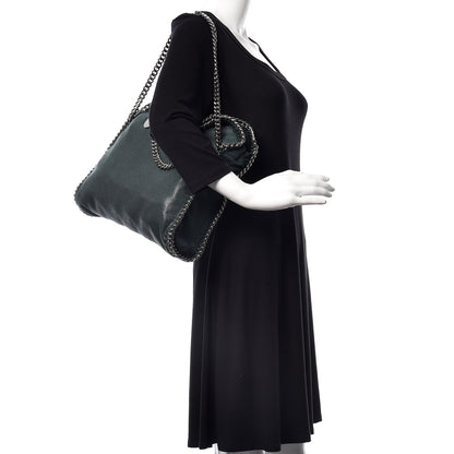 Stella McCartney Shaggy Deer Falabella Fold Over Tote Petroleum 2 of 10
