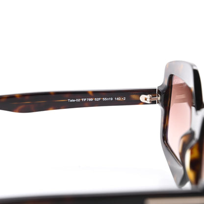 Tom Ford Tate-02 Irregular Square Sunglasses TF789 Dark Havana 5 of 8