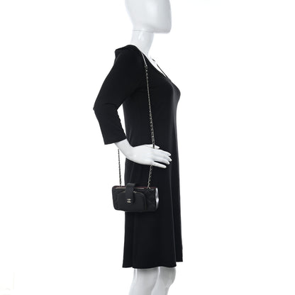 Chanel Caviar Quilted Business Affinity Phone Holder With Chain Black 2 of 11