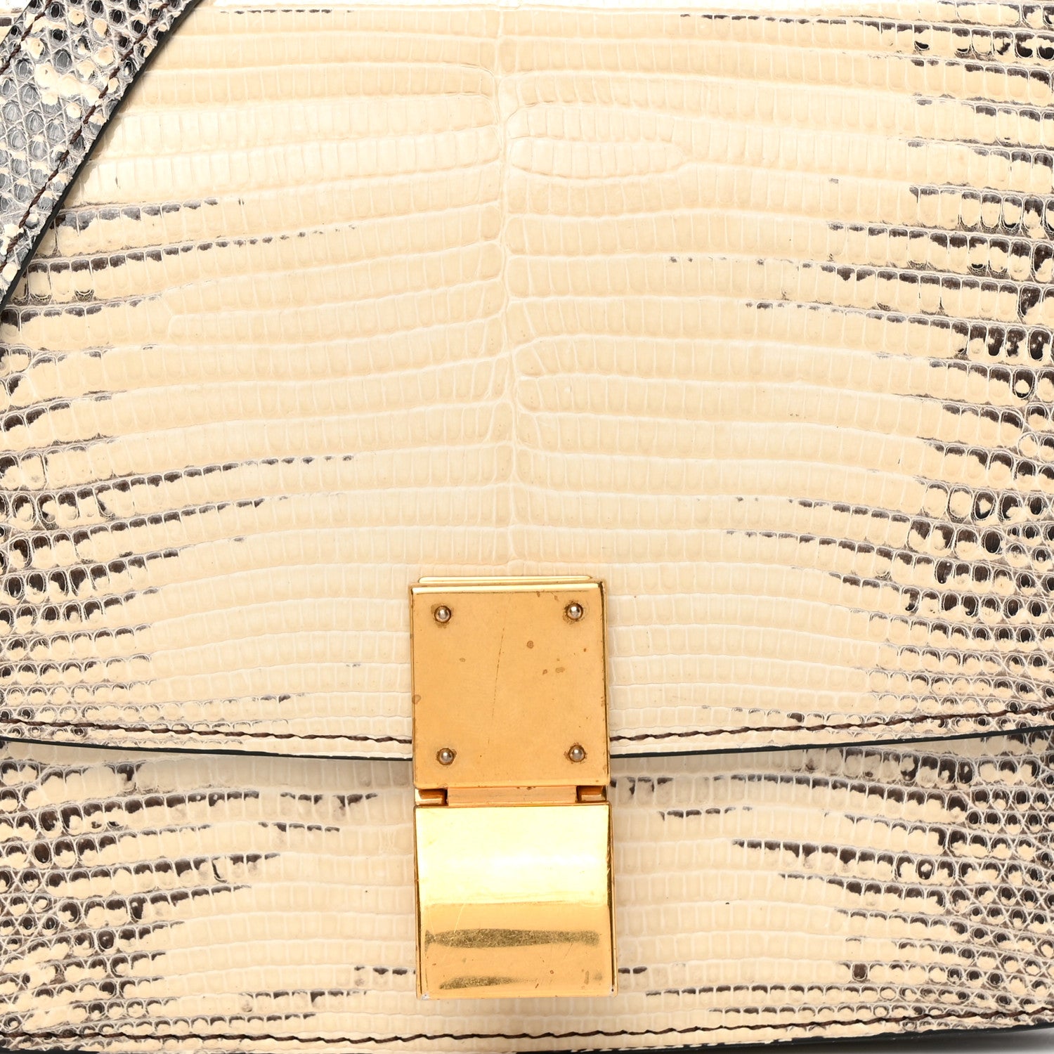 Celine Lizard Small Classic Box Flap Bag Natural 7 of 16