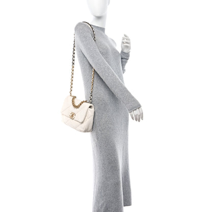 Chanel Lambskin Quilted Medium Chanel 19 Flap White 2 of 10