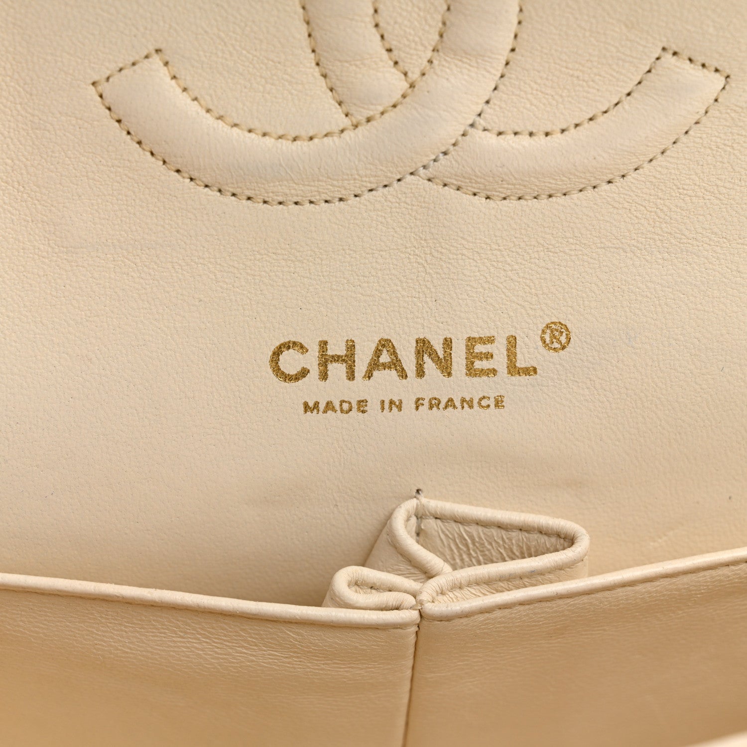 Chanel Lambskin Quilted Medium Double Flap White White 6 of 12