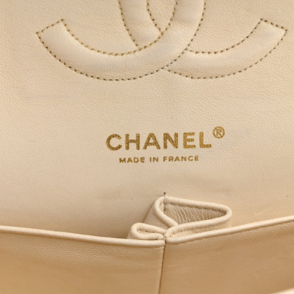 Chanel Lambskin Quilted Medium Double Flap White White 6 of 12