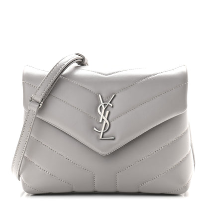 Saint Laurent Calfskin Y Quilted Monogram Toy Loulou Satchel Granite 1 of 9