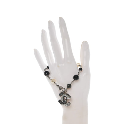Chanel Ruthenium Beaded CC Bracelet Black 3 of 5