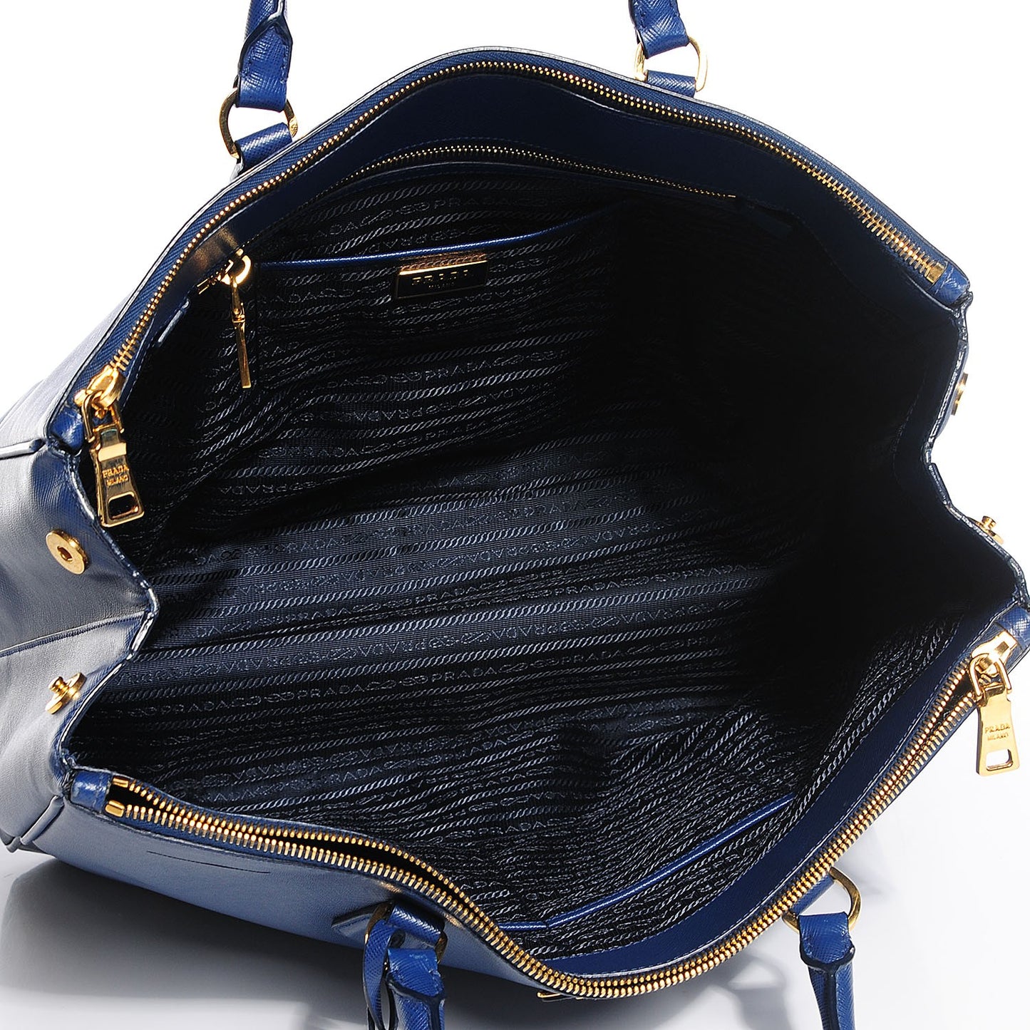 Saffiano Lux Extra Large Galleria Double Zip Tote Bluette