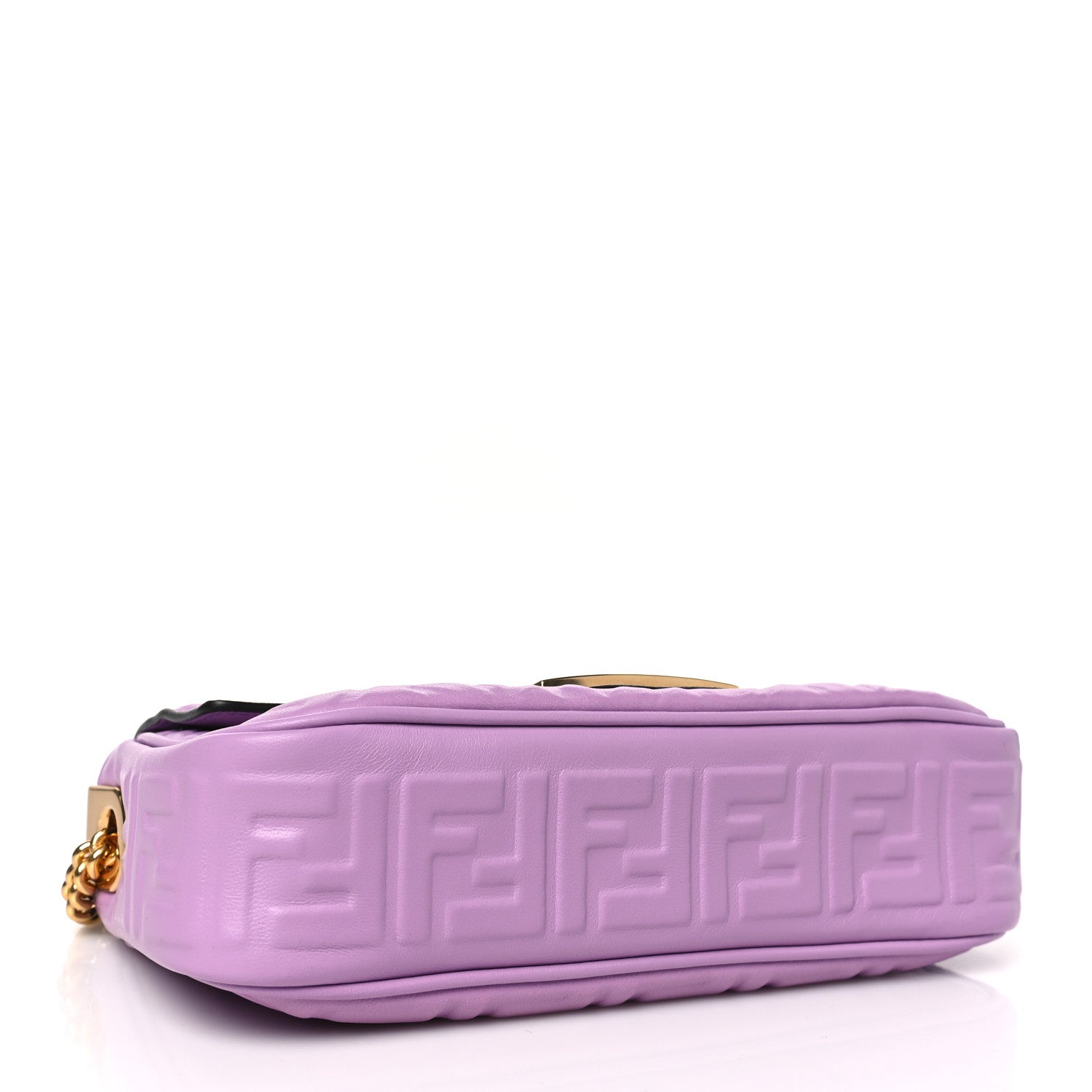 Fendi Nappa FF Embossed Small Midi Chain Baguette Violetta 4 of 9