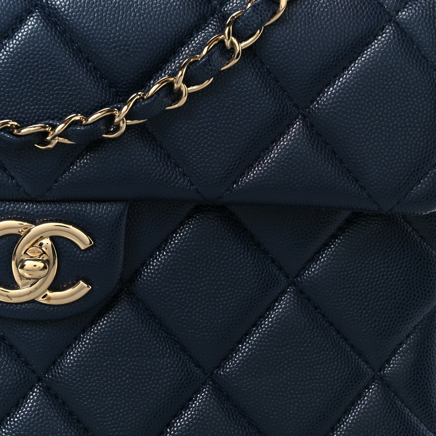 Chanel Caviar Quilted Retro Twist Top Handle Flap Navy 9 of 11
