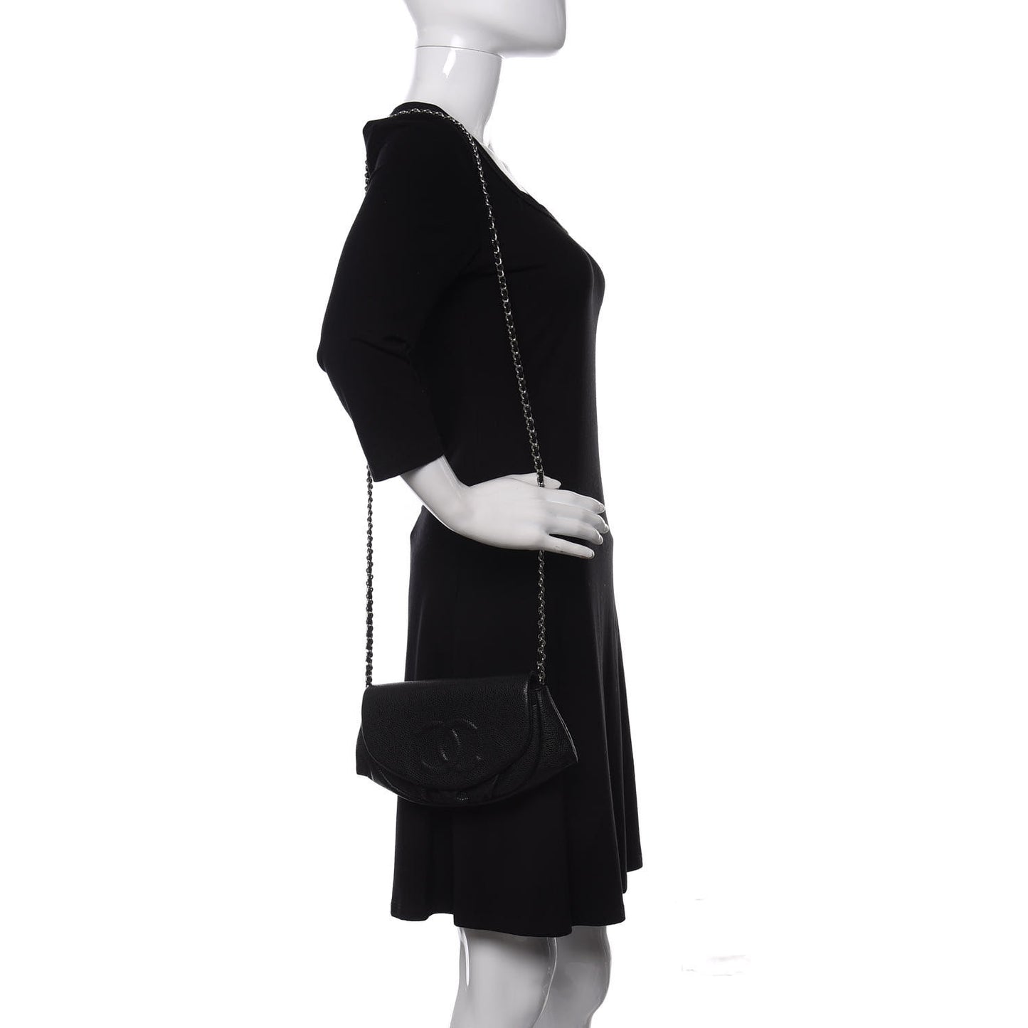 Caviar Half Moon Wallet On Chain WOC Black