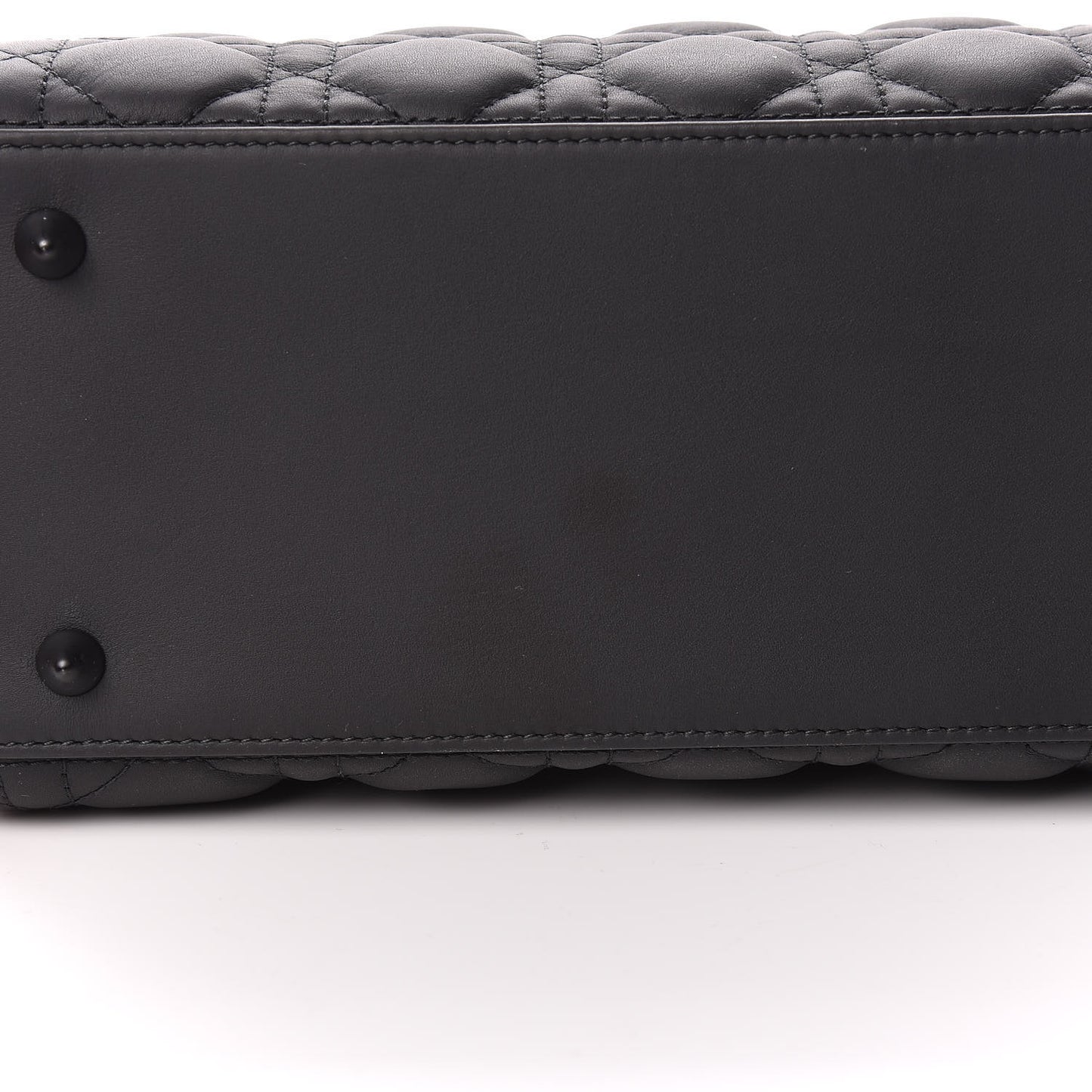 Ultra Matte Calfskin Cannage Medium Lady Dior Black