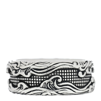 David Yurman Sterling Silver Waves Band Ring 62 10 3 of 4