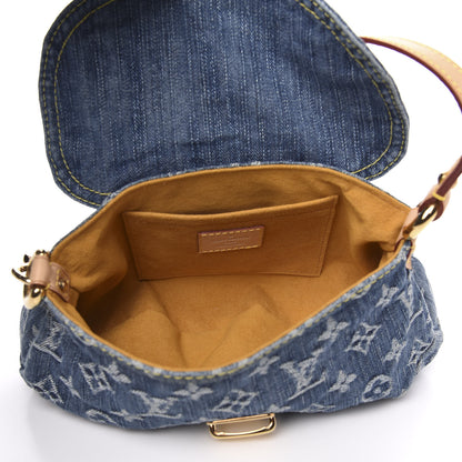 Louis Vuitton Monogram Denim Mini Pleaty Blue 5 of 9