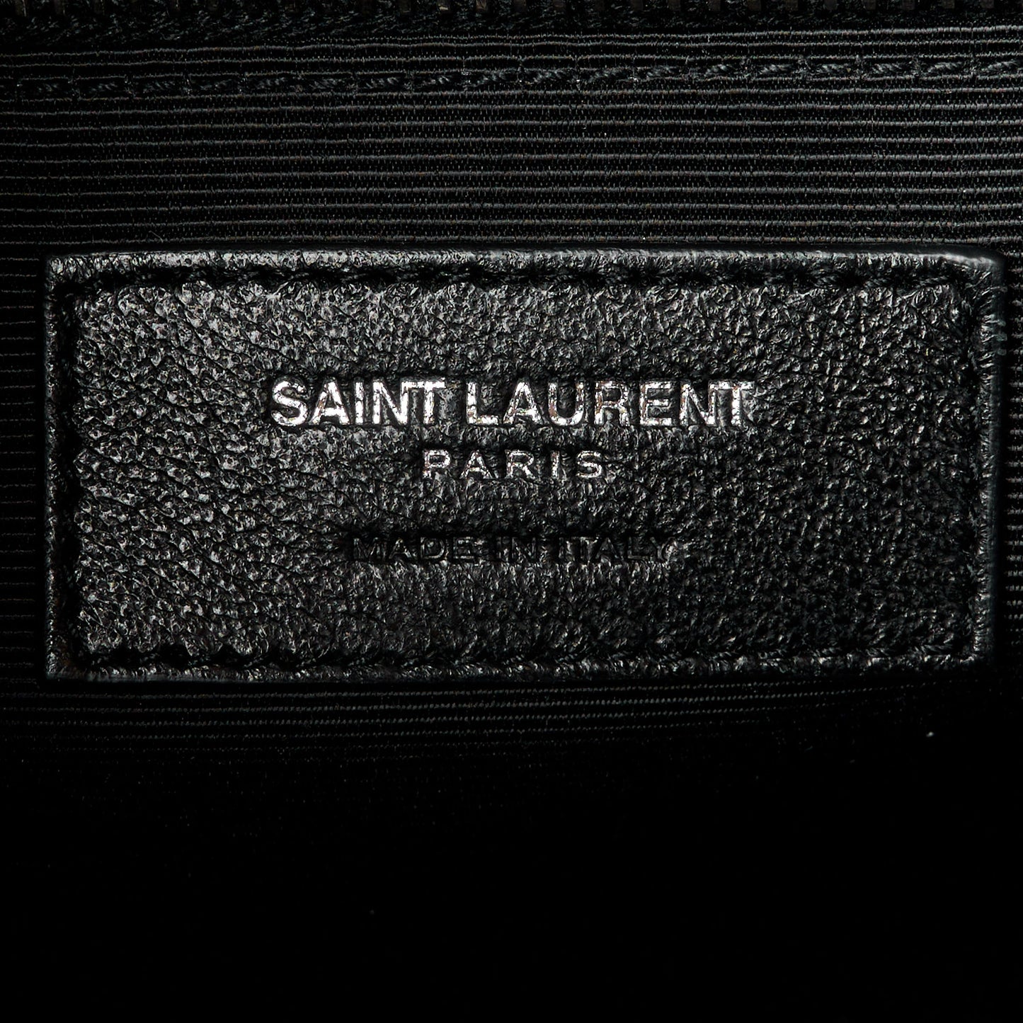 Grain De Poudre Textured Mixed Matelasse Large Triquilt Monogram Satchel Black
