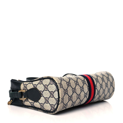 Gucci GG Plus Monogram Canvas Web Shoulder Bag Blue 3 of 14