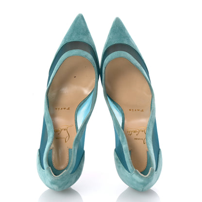 Christian Louboutin Veau Velours Rete Galativi 100 Pumps 37.5 Noumea 2 of 8